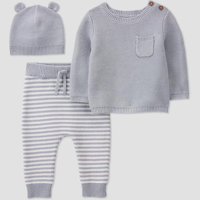 Carter's Just One You®️ Baby Boys' Striped Sweater & Bottom Set - Blue 12M