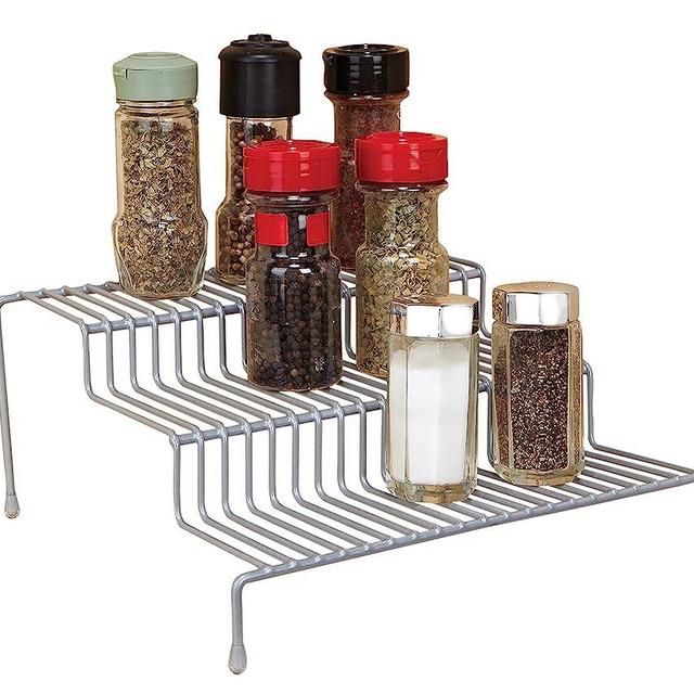 Kitchen Details 3 Tier Free Standing Spice Rack | Organizer Shelf | Countertop | Pantry | Kitchen Cabinet | Grey
