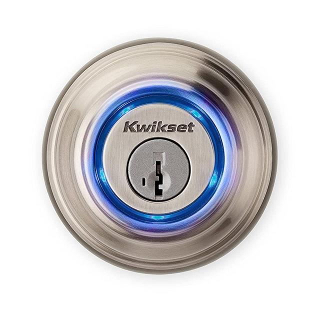 Kwikset - Kevo 99250-202 Kevo 2nd Gen Bluetooth Touch-to-Open Smart Keyless Entry Electronic Deadbolt Door Lock Featuring SmartKey Security, Satin Nickel