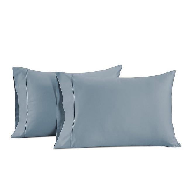 LANE LINEN Pillow Case Covers King Set of 2 100% Egyptian Cotton Sateen Soft Cool & Smooth 1000 Thread Count Cases - French Blue
