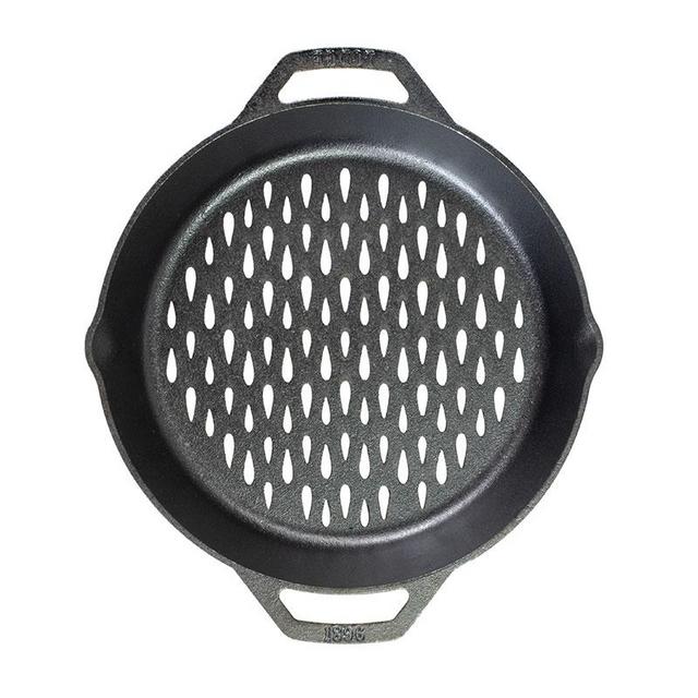 12 Inch Lodge Cast Iron Dual Handle Grilling Basket
