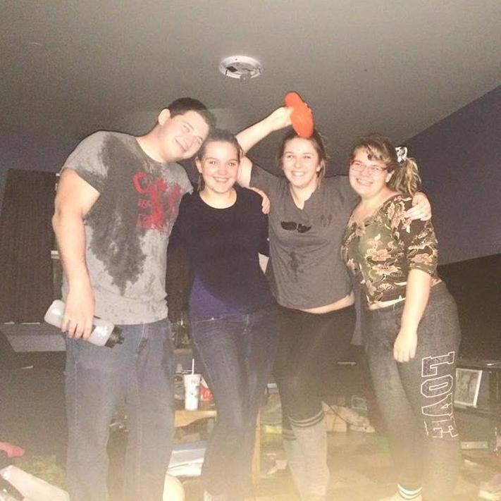 Apartment water fights.