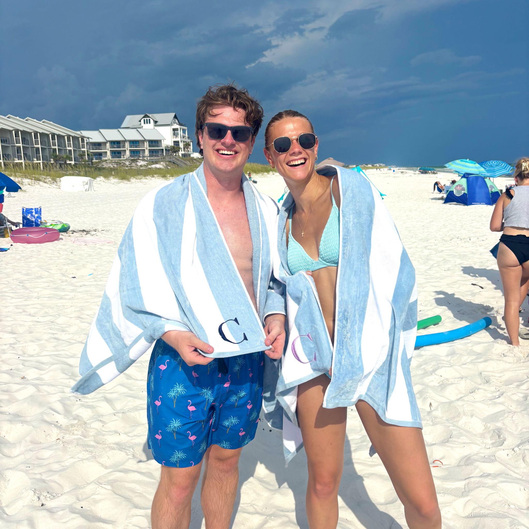 Back on that beach post-proposal as Future Mr. & Mrs. Crenshaw!