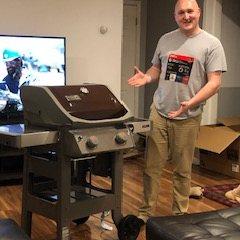 Grillin' time! Built in our living room