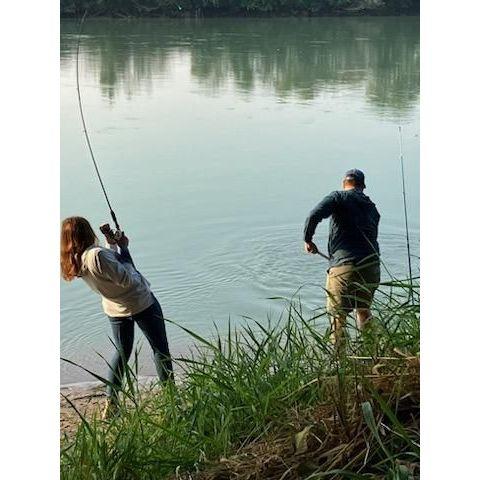 Salmon fishing on the Skagit River in Mount Vernon, WA, just outside Nels' grandmother Nadine Larson's house.