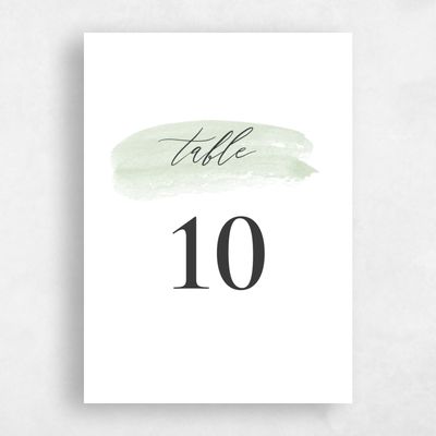 Mint, Green Wedding Table Number - Violin
