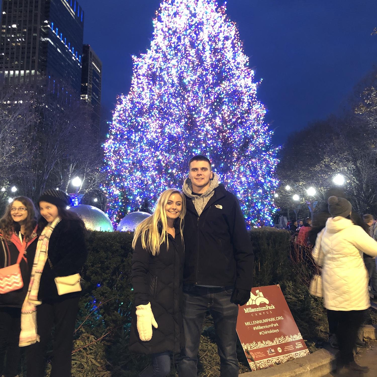 Christmas time downtown Chicago