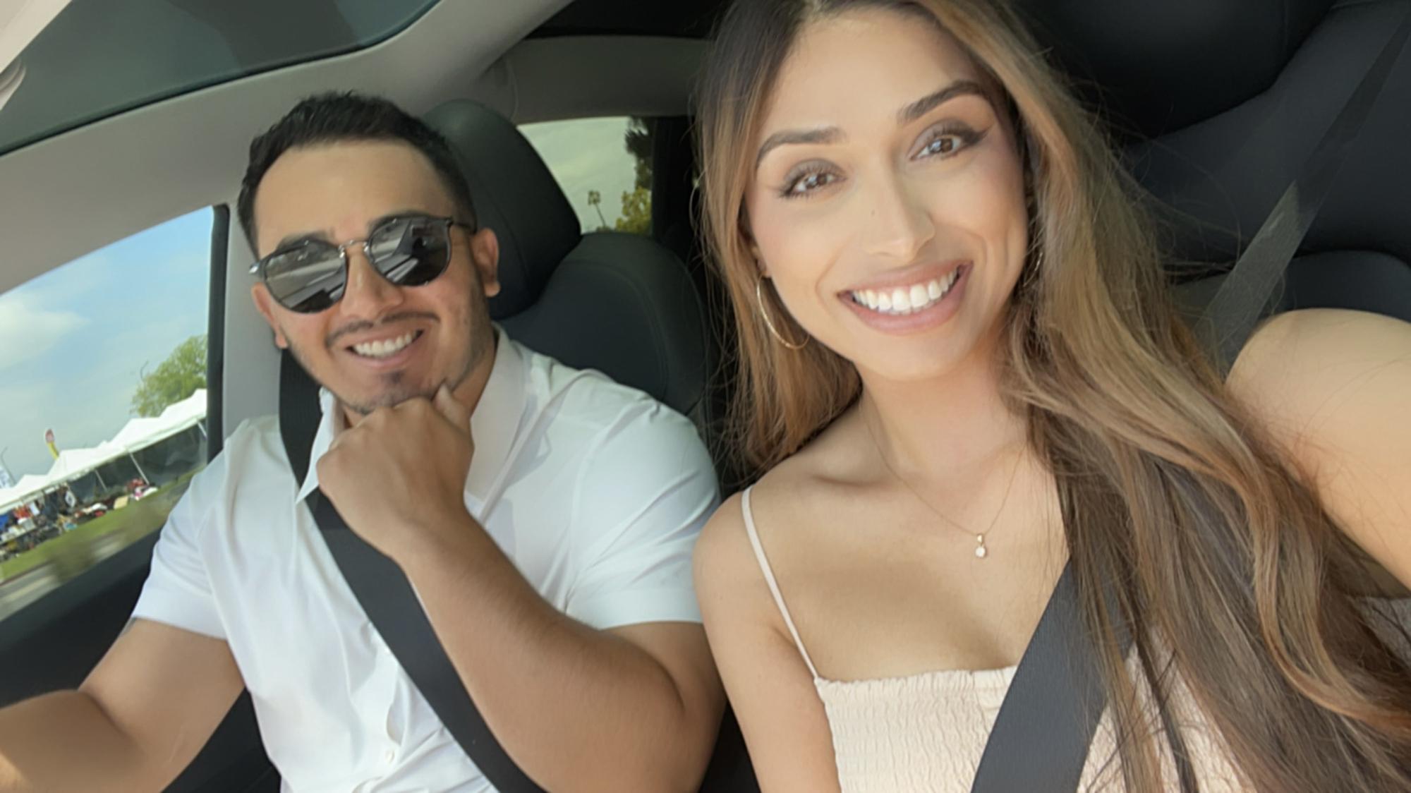 Moments before Melina got proposed to!