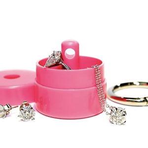 Lion Latch Travel Jewelry Box Case, Ring Holder on Shark Tank - Ring Holder for Women Girls with Keychain, Small Jewelry Organizer Boxes, Portable Ring Keeper Key Chain, Jewelry Storage Case