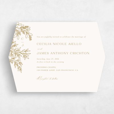 Diamond Wedding Invitation - Vinehall Landscape