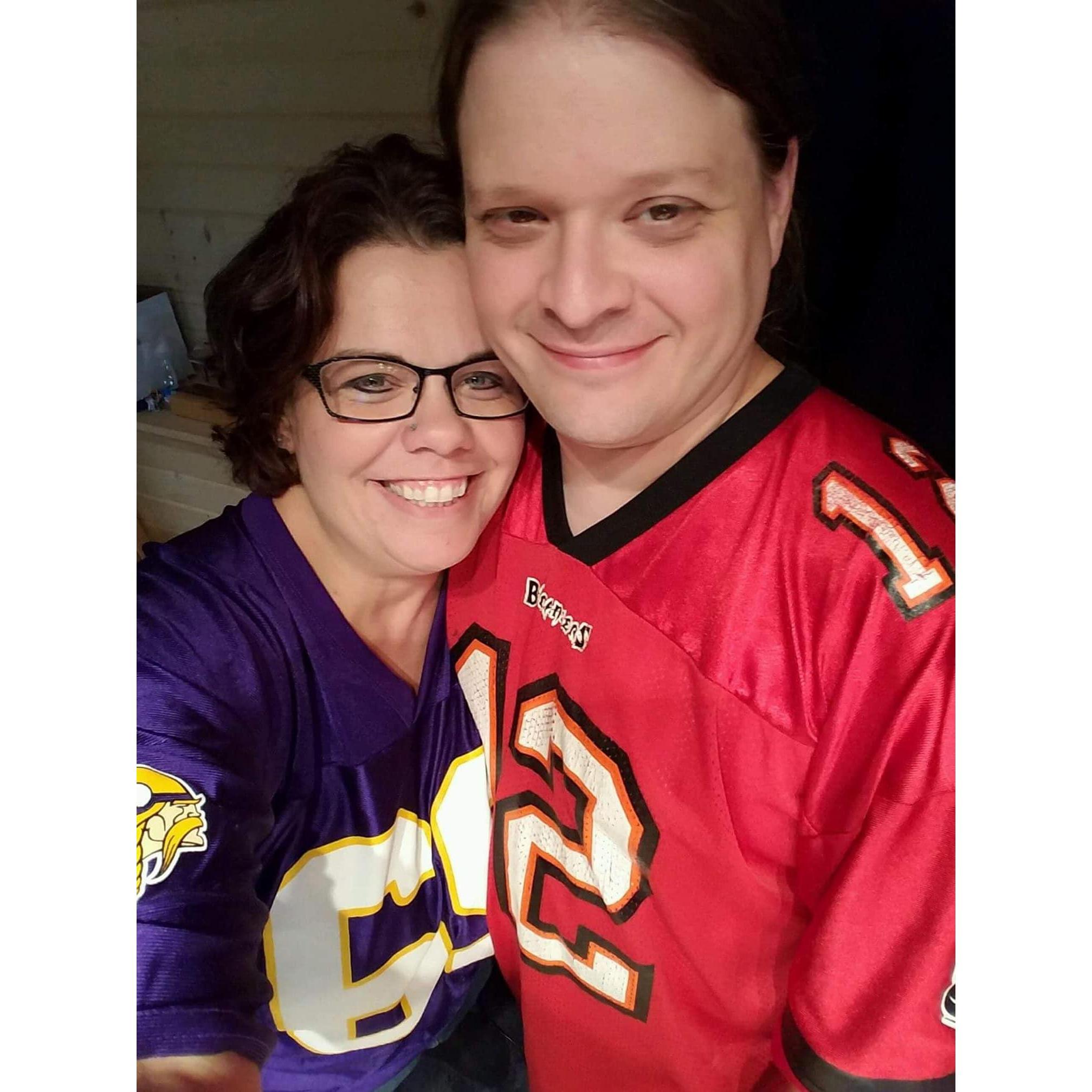 One of the first times in Wisconsin I dare to wear my Jersey.