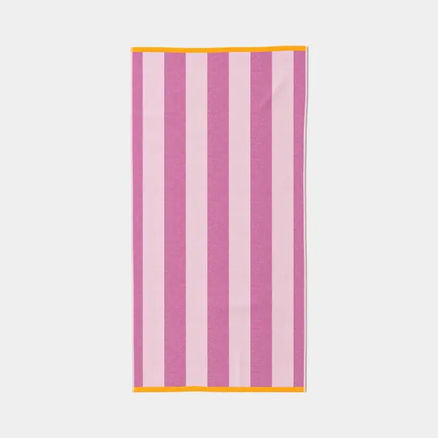 32"x62" Vertical Cabana Striped Reversible Beach Towel Pink - Sun Squad™