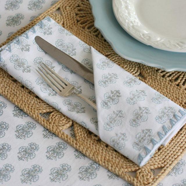 August Table "Talelayo" Napkins - set of 4 in Sparrow