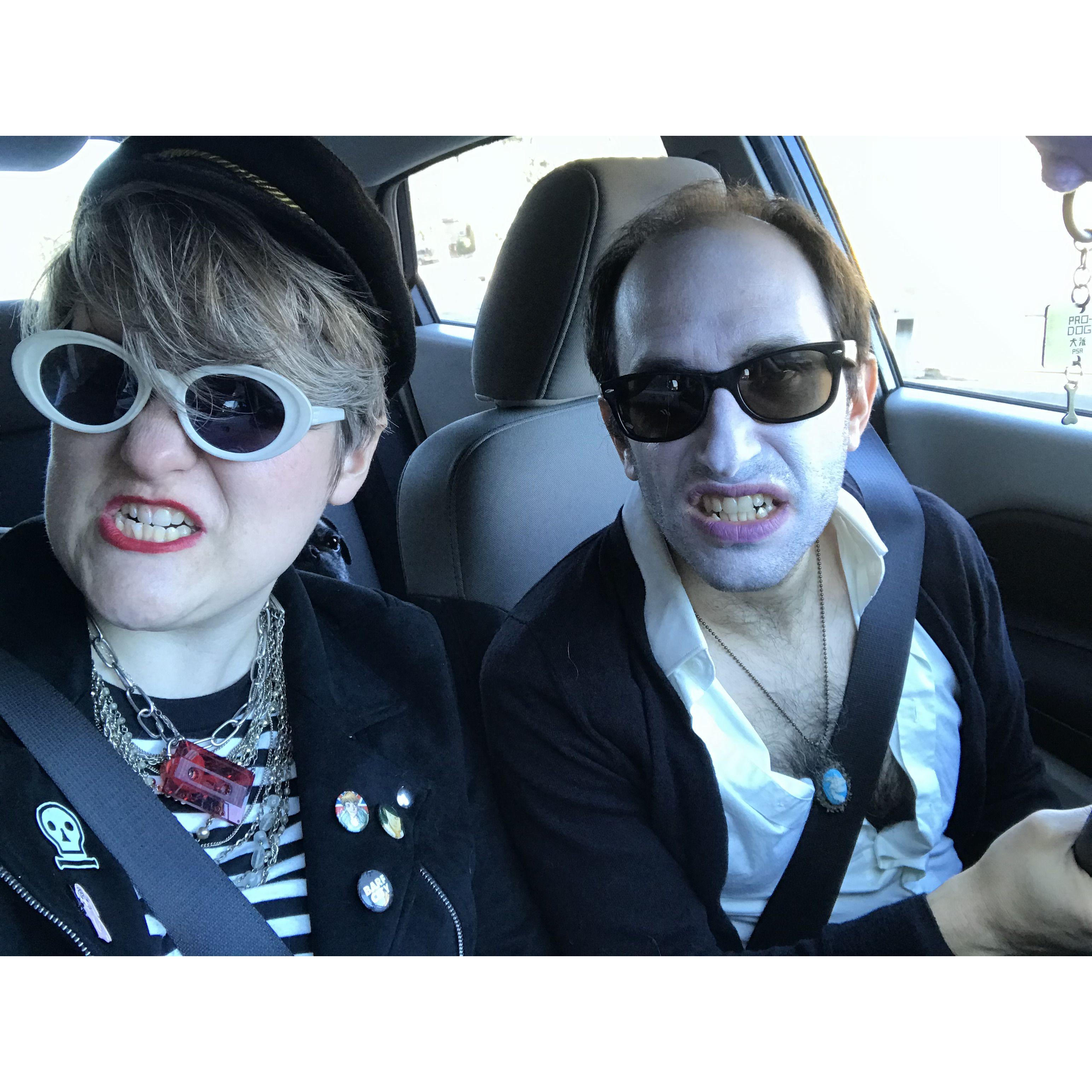 Goths on Halloween.
