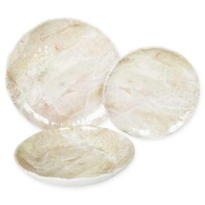222 Fifth Marble 12-Piece Dinnerware Set in Beige