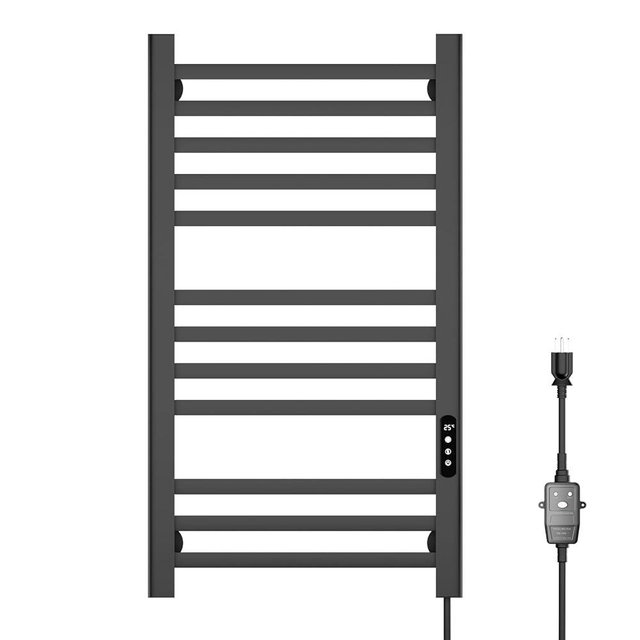 Geobella Towel Warmer Rack 12 Bars Towel Warmer Wall Mounted with Timer & Temperature Adjustments Electric Heated Towel Drying Racks for Bathroom