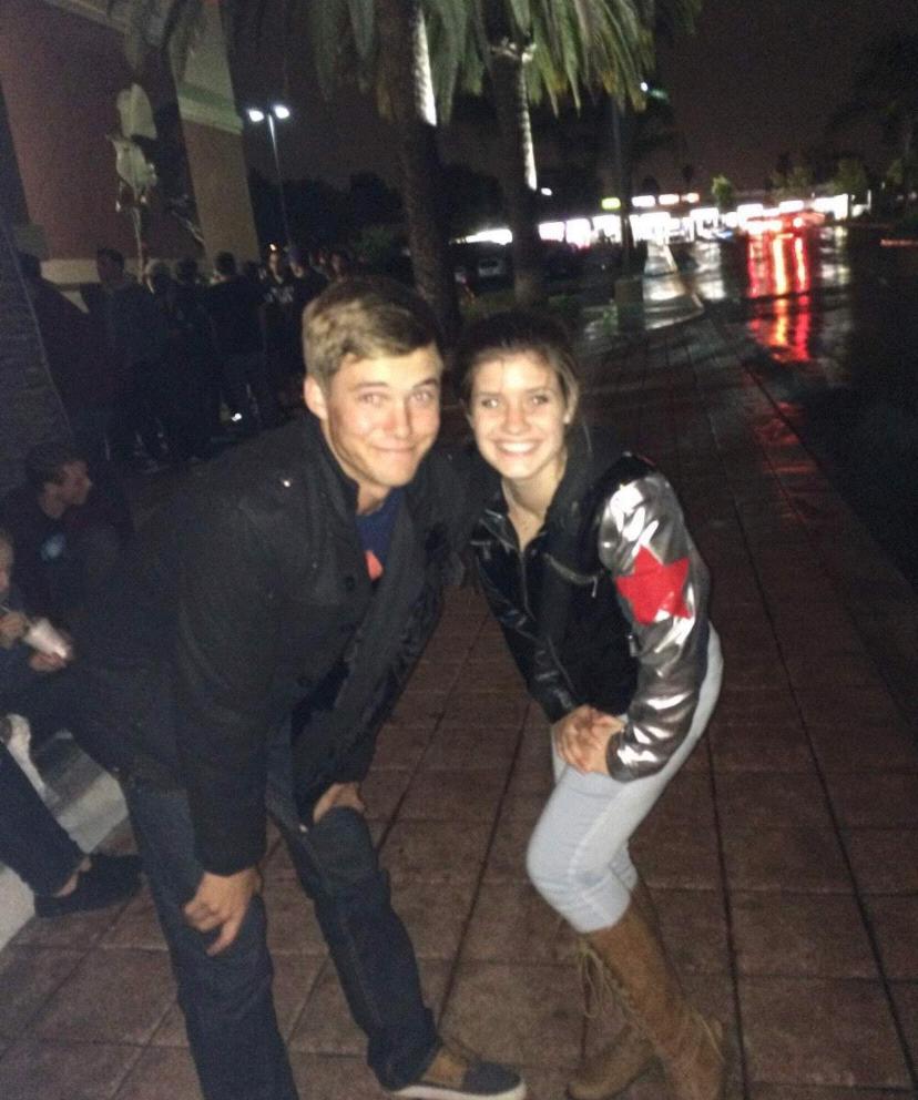 Captain America Civil war premier, 2015 before we were dating. BFFs!