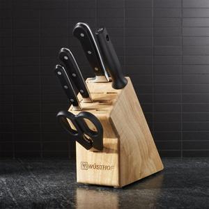 Wusthof ® Classic 7-Piece Natural Wood Knife Block Set