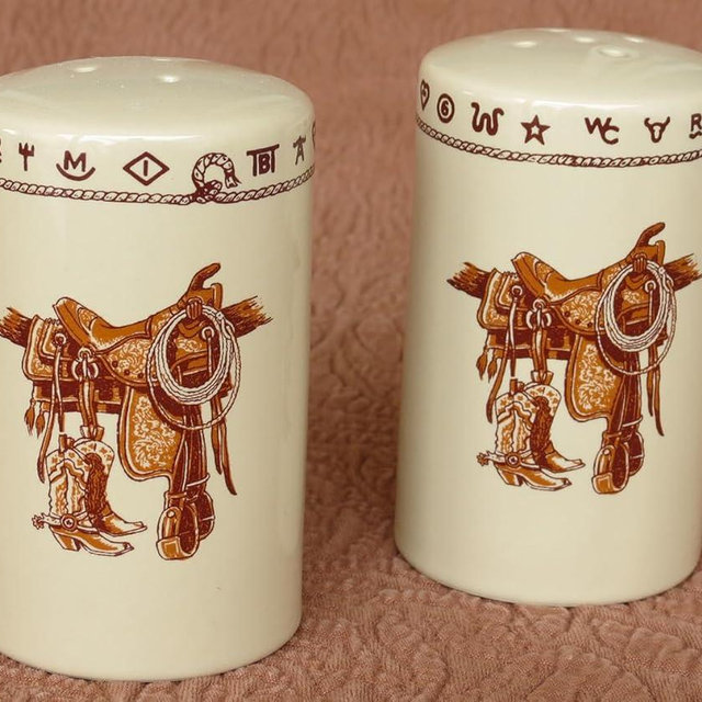 BLACK FOREST DECOR Boots & Saddle Salt & Pepper Shakers