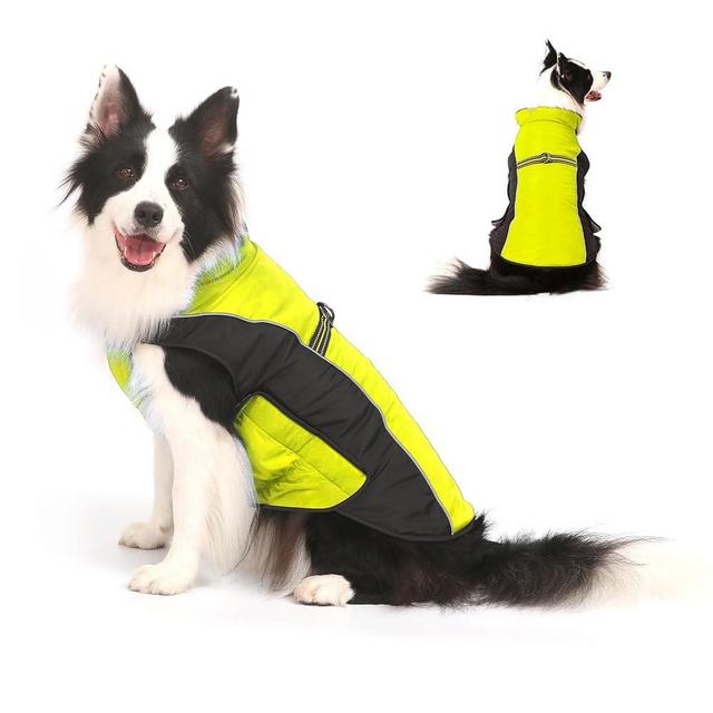 Warm Dog Winter Coat, Gimilife Dog Sweater Cold Weather Coats Waterproof Dogs Apparel Clothes Pet Jacket Padded Vest Outfit for Small Medium Large Dogs