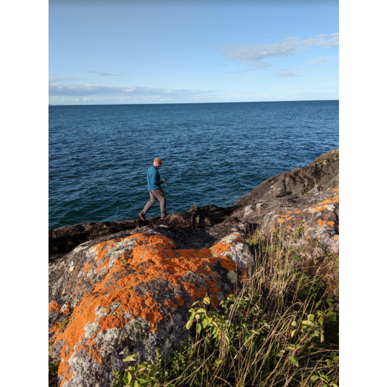 Hiking Amygdaloid Island