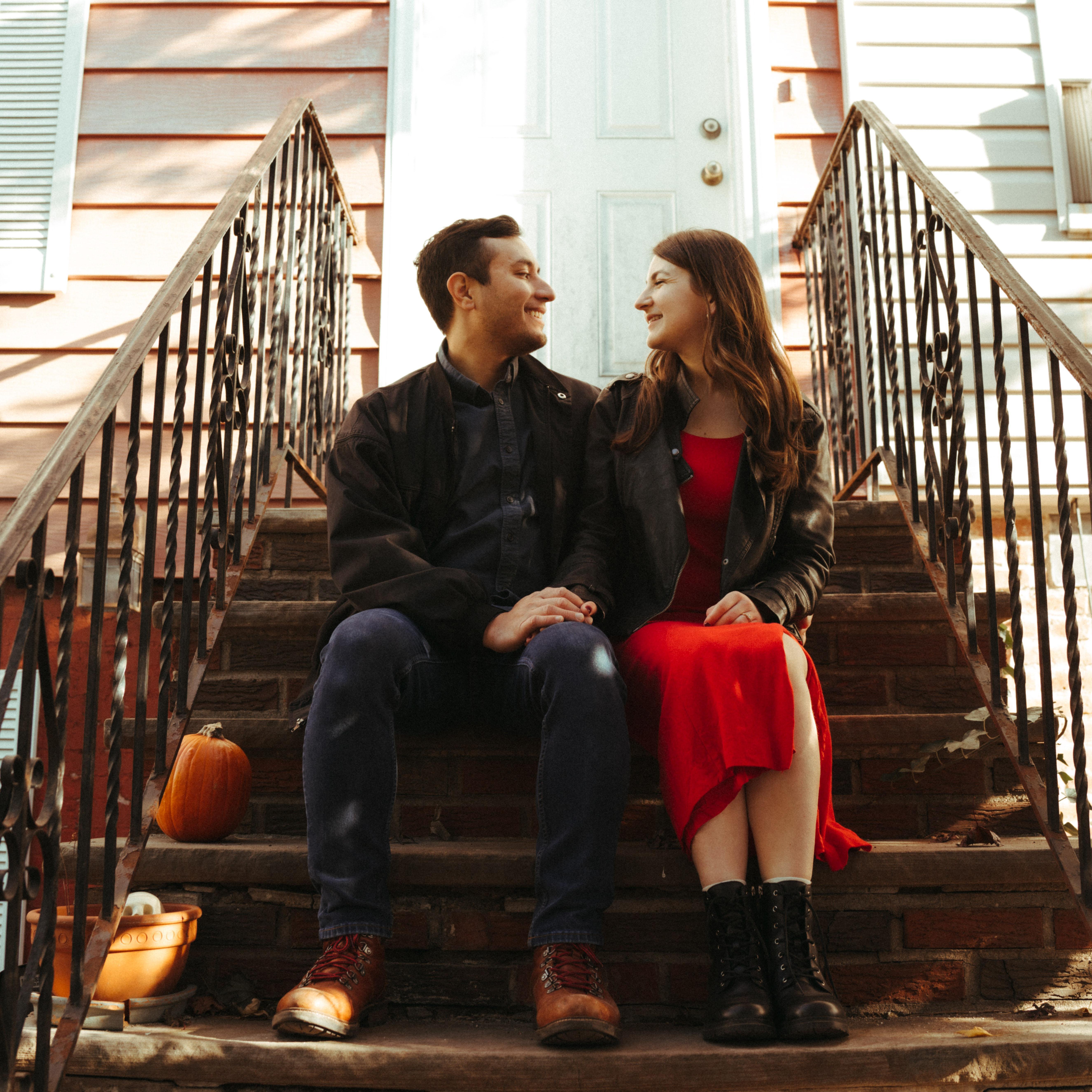 This is us on our stoop. Early November 2021, hence the halloween pumpkin.