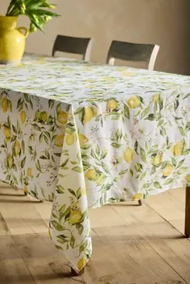 Lemons Linen Tablecloth