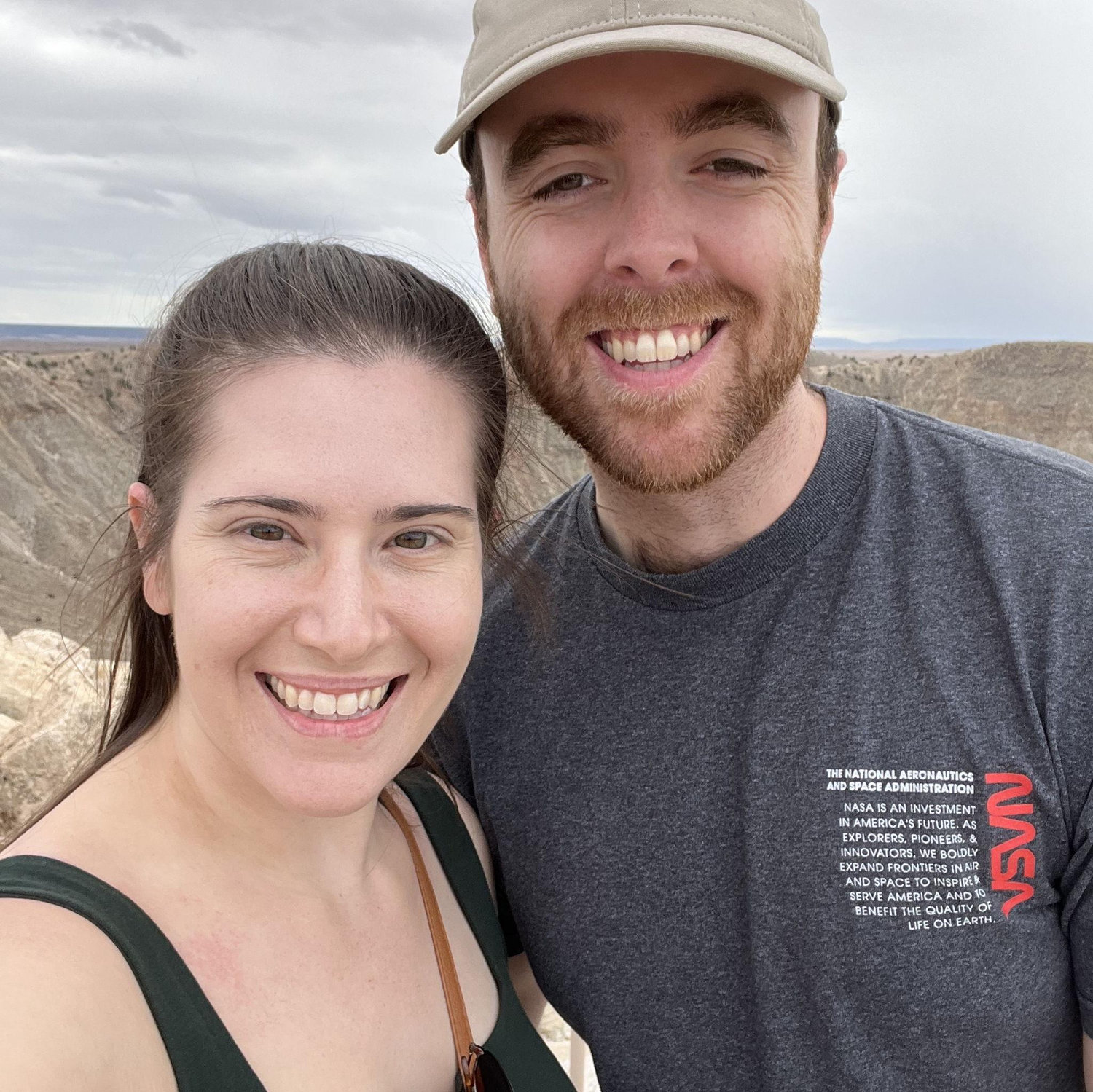 Our first road trip, and our first picture together