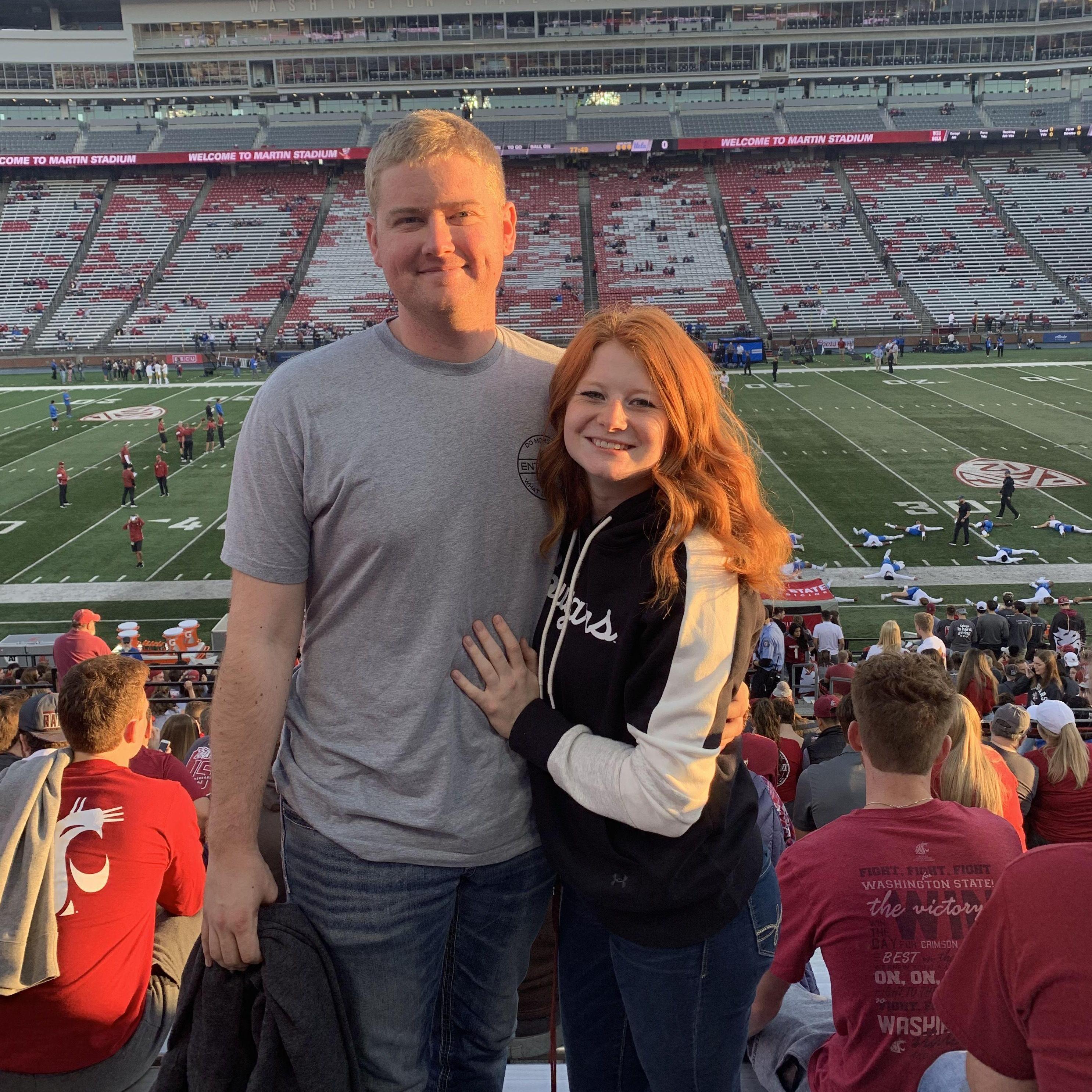 When we first started dating and our first Coug game