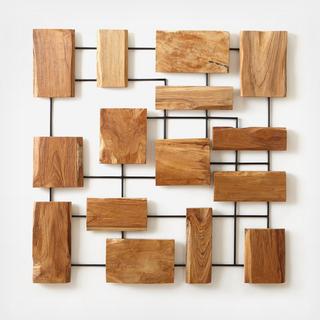 Marcel Teak Wall Art
