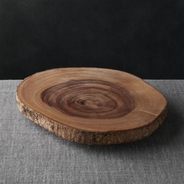 Acacia Wedge Server - www.crateandbarrel.com
