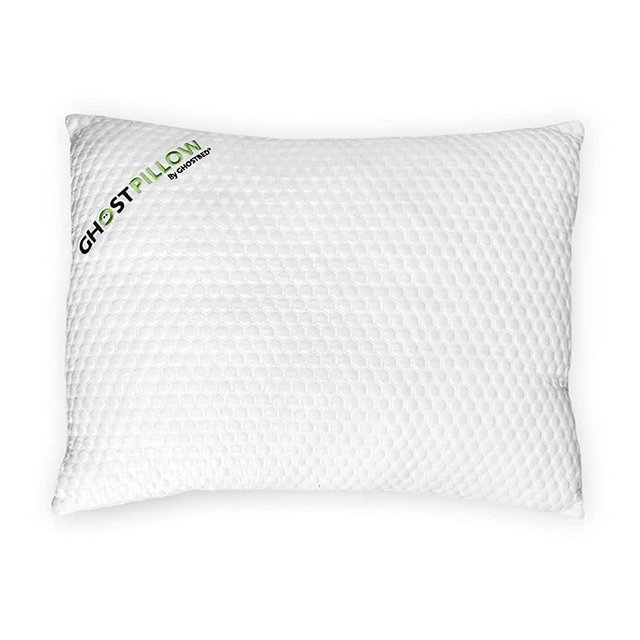 GhostBed Shredded Memory Foam Pillow with Adjustable Gel Memory Foam and Cooling, Breathable Cover - King Size, 1-Pack