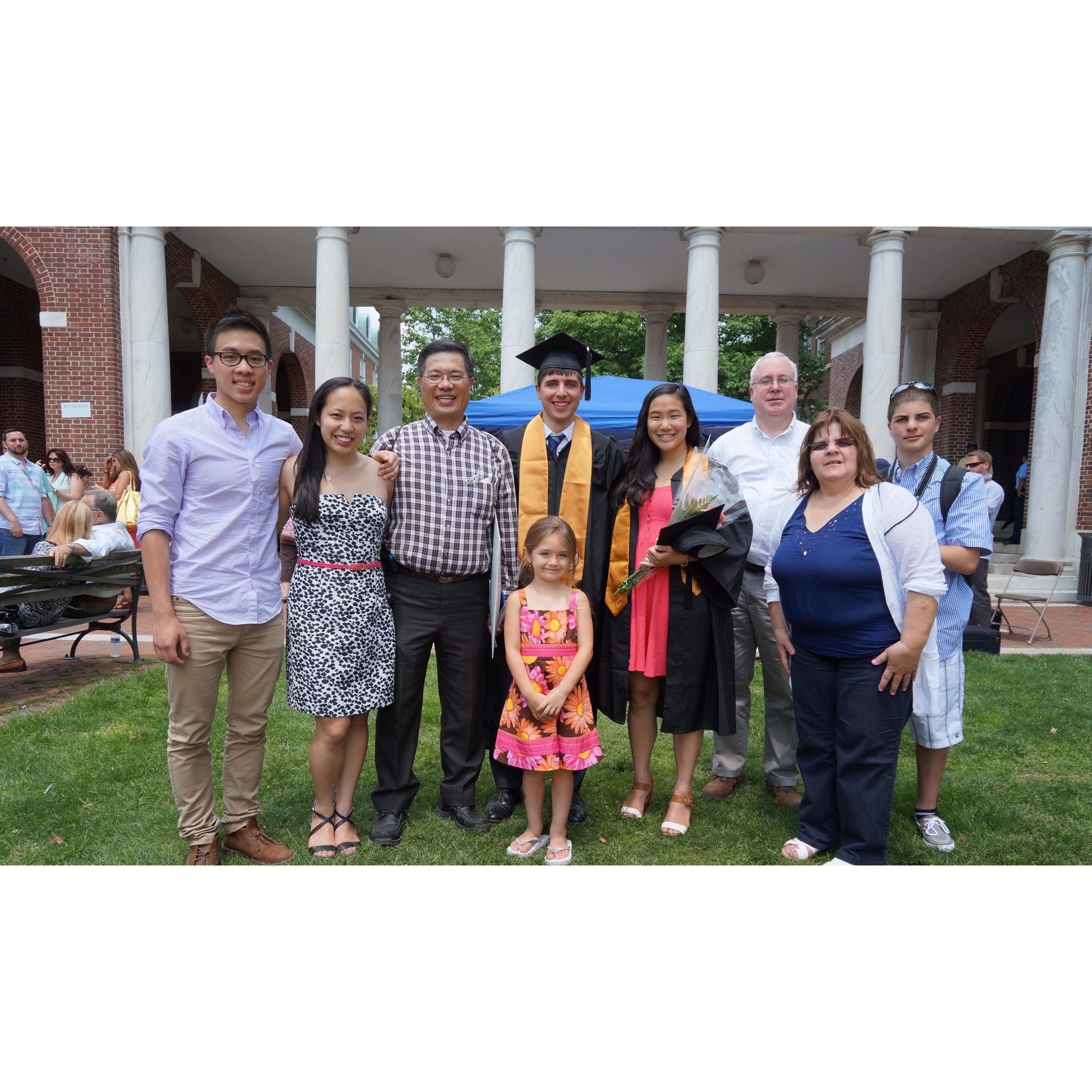 Hopkins graduation, when parts of our families met for the first time