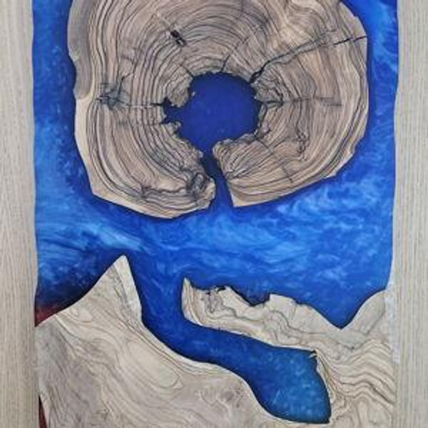 Olive Wood and Epoxy Cutting board