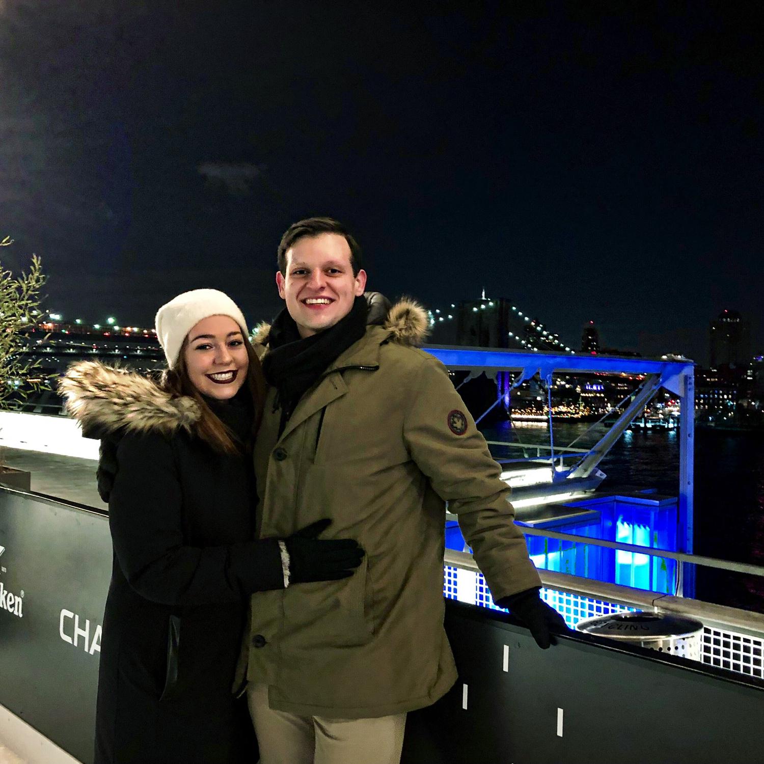 An early date ice skating at Pier 17, just days before exchanging I love you’s!