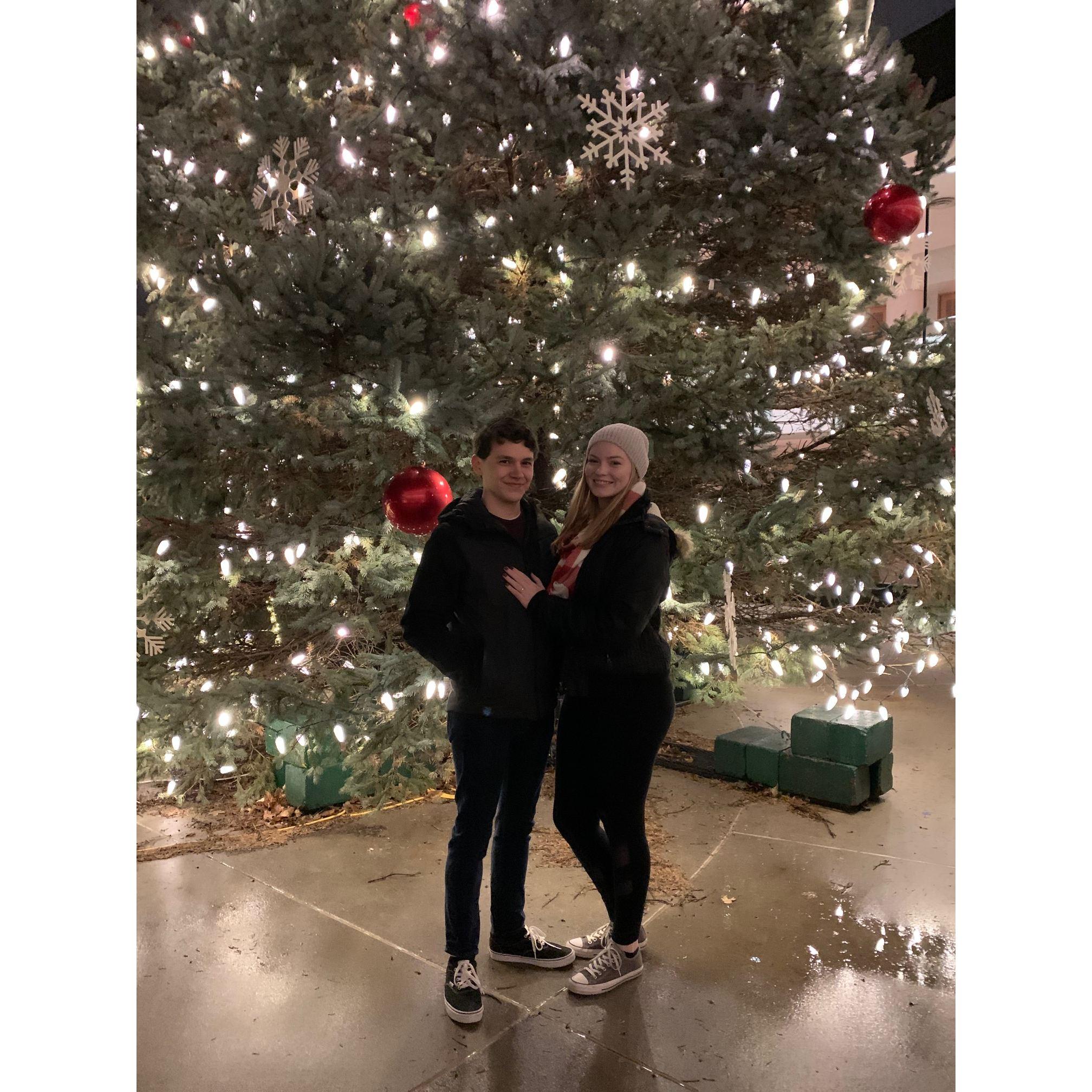 The night we got engaged, at City Hall (2019)