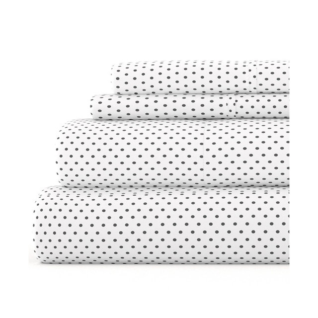 Becky Cameron, Easy Care, Stippled Pattern Sheet Set, King, Gray