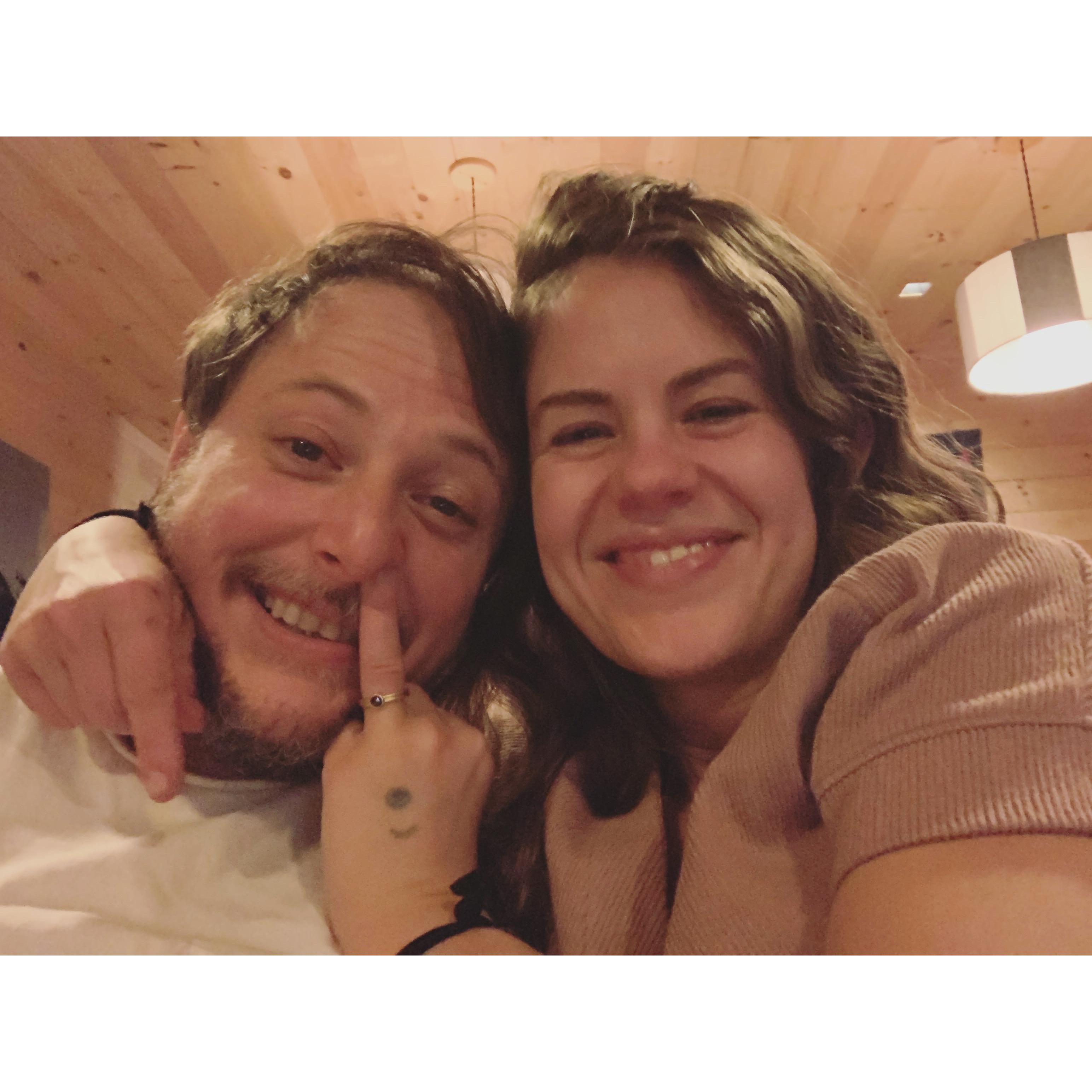 When we got engaged! Xmas eve <3