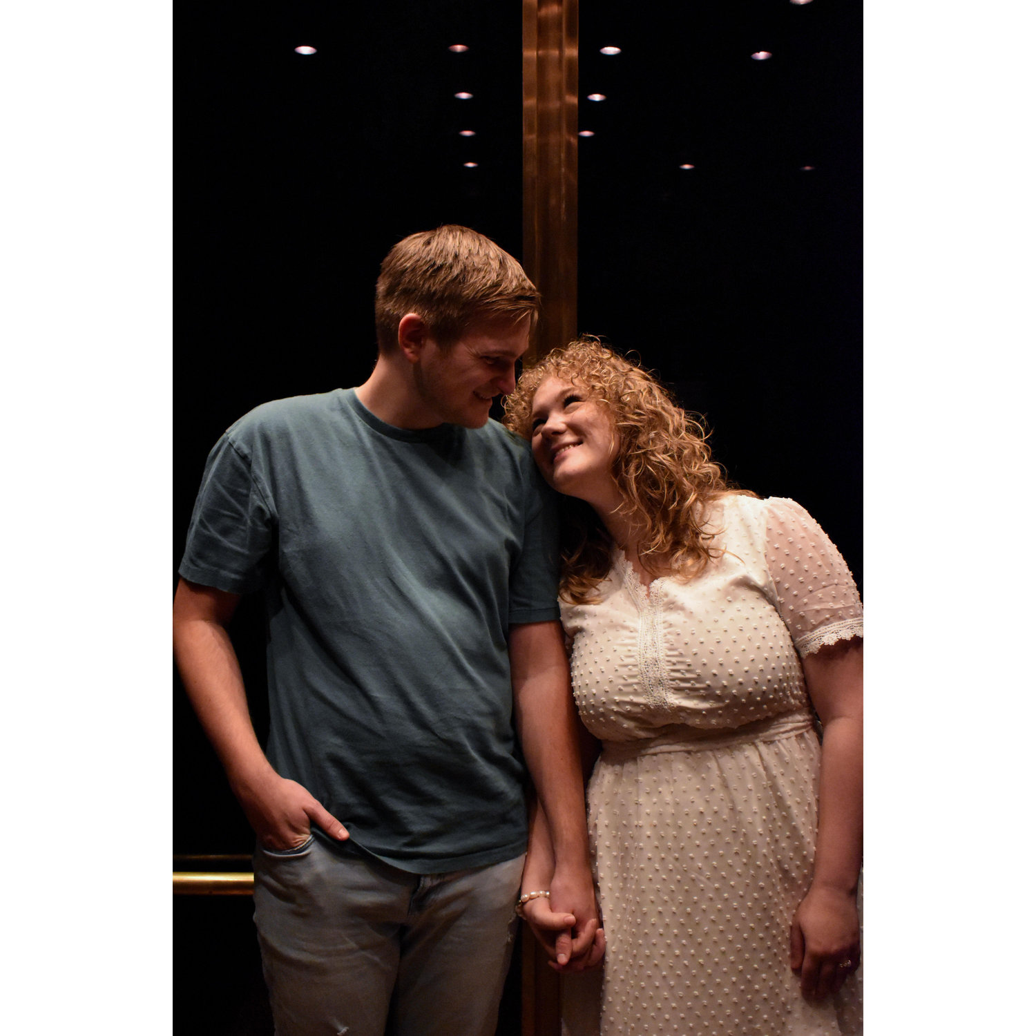 Engagement photos taken at the Polk Museum of Art, one of Chloe's favorite Lakeland places.