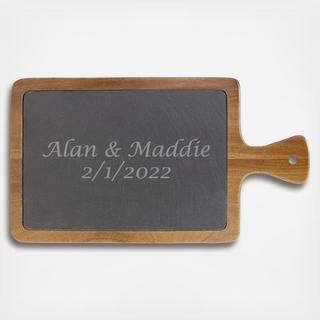 Personalized Acacia & Slate Board with Handle