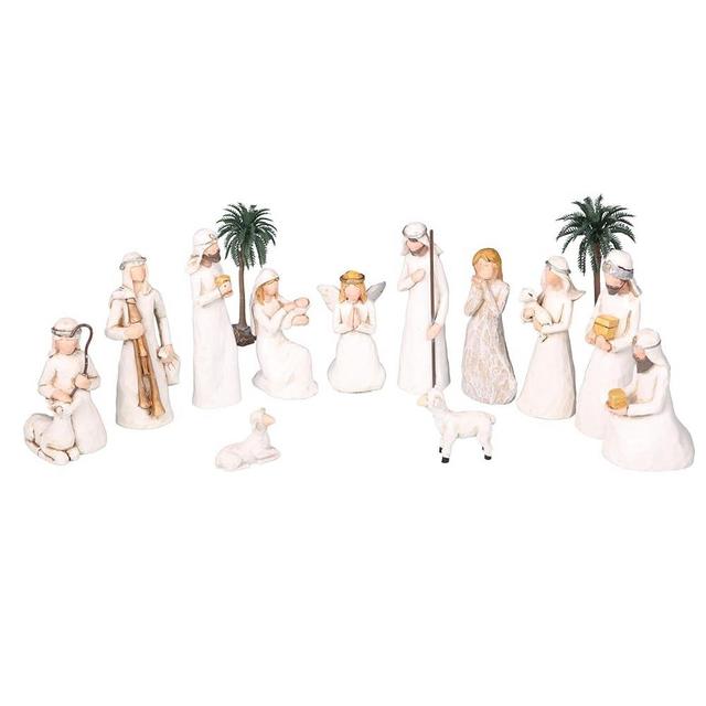 FYWMXIAJG Nativity Set Christmas Nativity Figurine Set Jesus Holy Family Statue Indoor Figurines 14 pcs