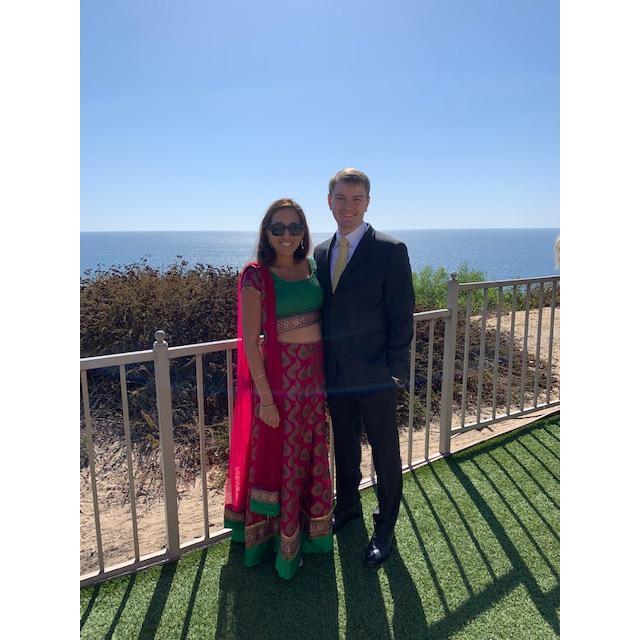 Dressed to the nines for a wedding in Dana Point, California