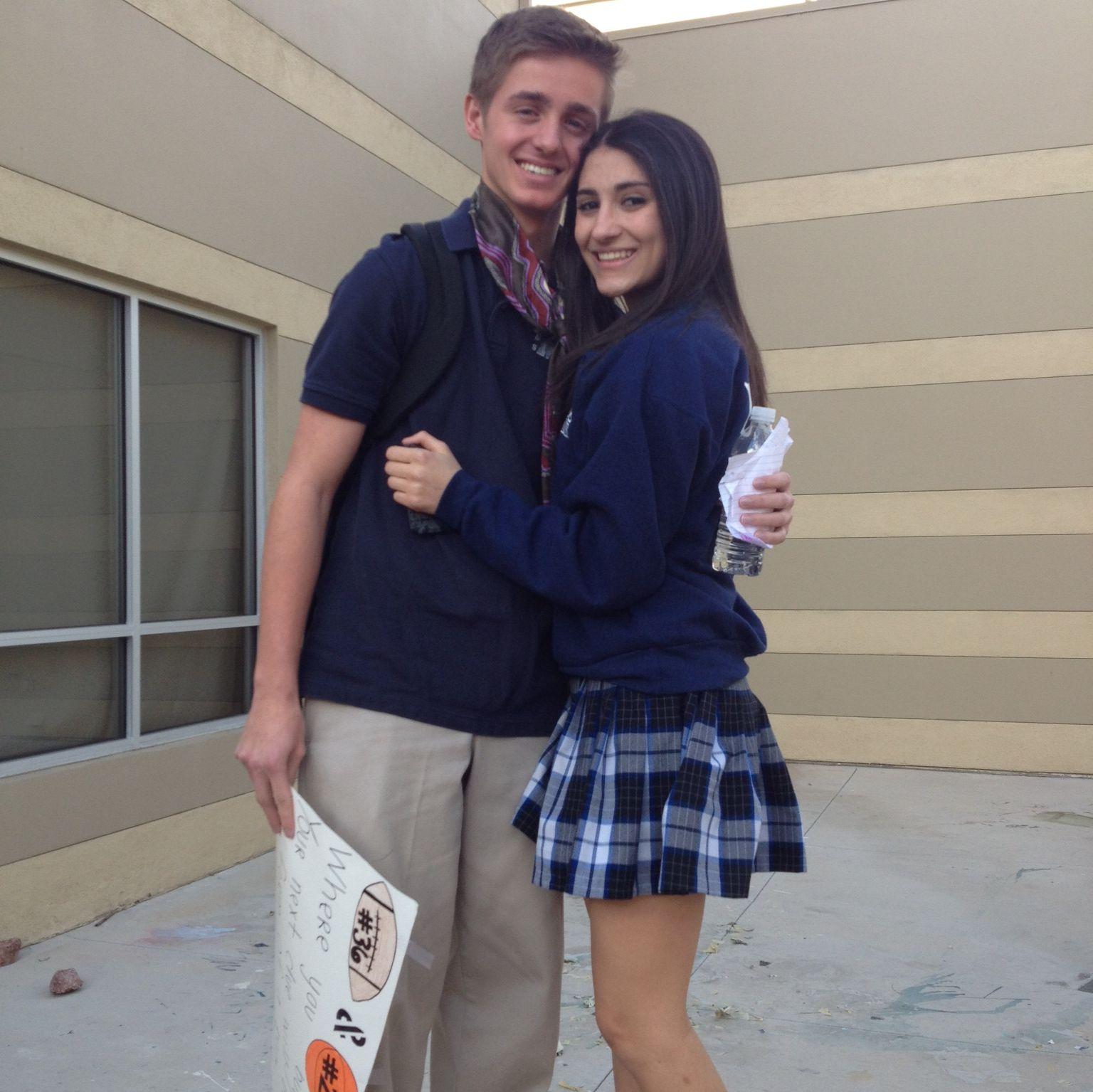 After going to school together since 5th grade, we officially "met" on Halloween 2012. A few months later, Emma asked Logan to the Girls Reverse dance. He said yes. :)