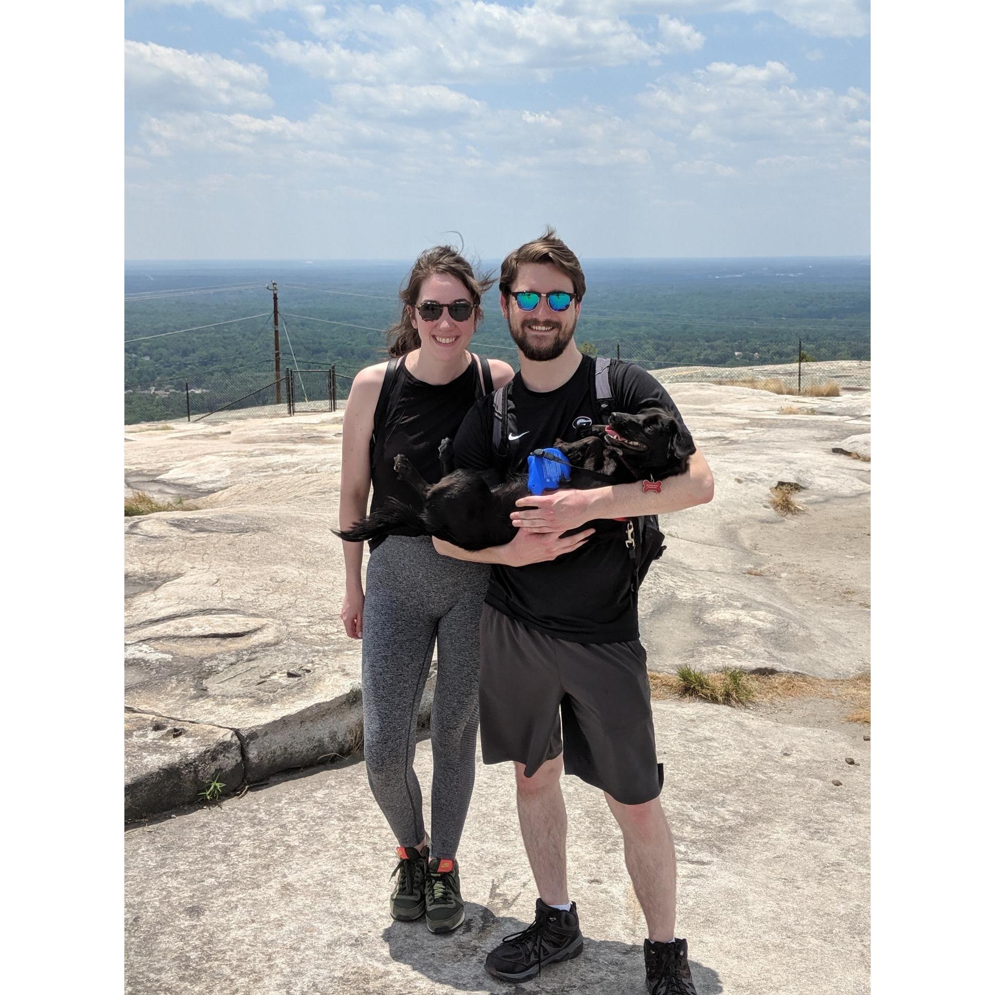 My birthday hiking Stone Mountain on one of our early dates.