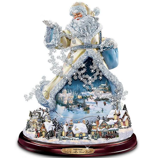 The Bradford Exchange Thomas Kinkade Moving Santa Claus Tabletop Figurine: and to All A Good Night