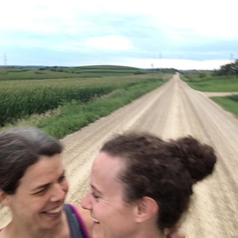 The road we were running down when we spotted the Red Barn
