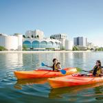 Paddling on Lake Monona