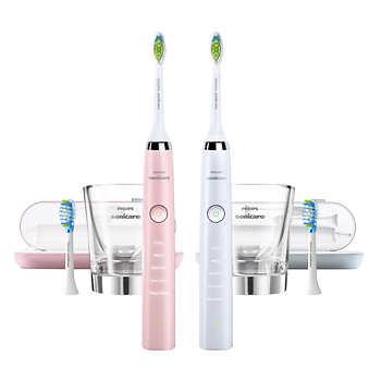 Philips Sonicare DiamondClean Rechargeable Electric Toothbrush and Handles, 2-pack