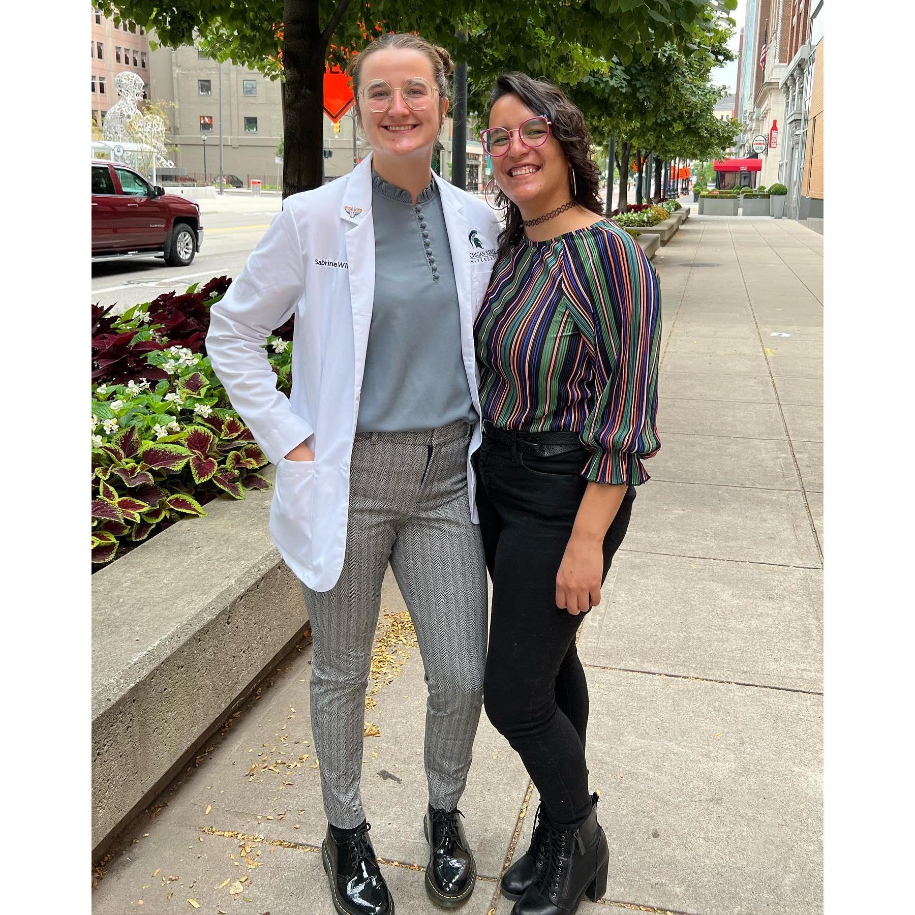 Sabrina's "clinical white coat" ceremony!