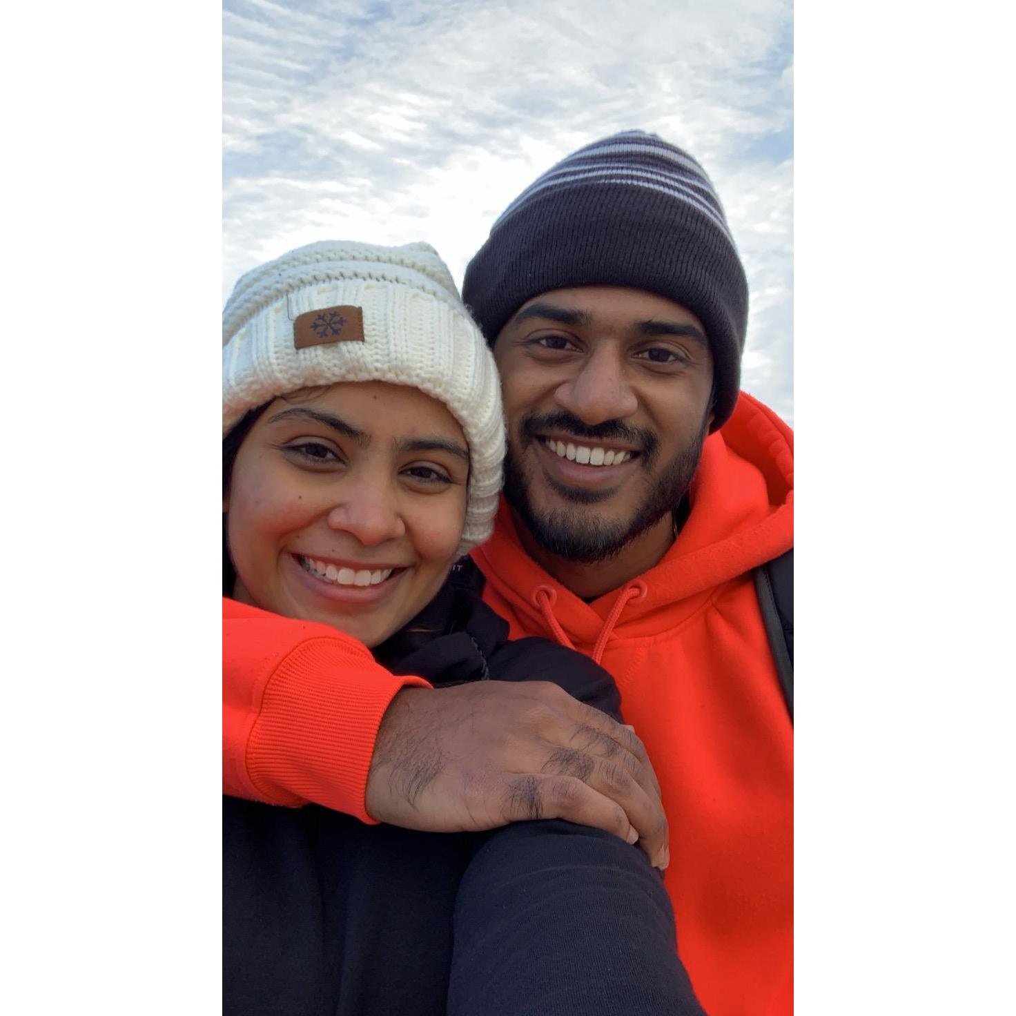 Still smiling after 4+ hours of hiking!